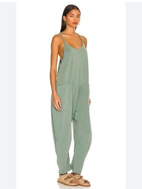 Free People Movement Light Olive Green Sleeveless Hot shot onesie NWT